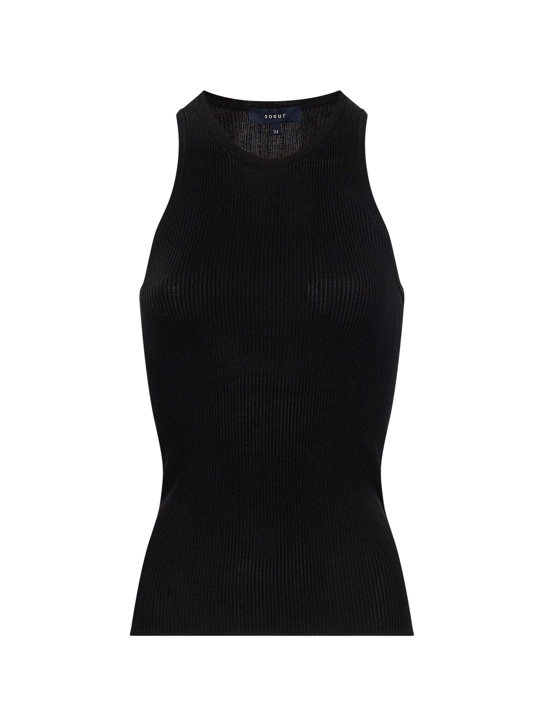 Canotta Kenzie in seta in nero 