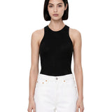 Canotta Kenzie in seta in nero 