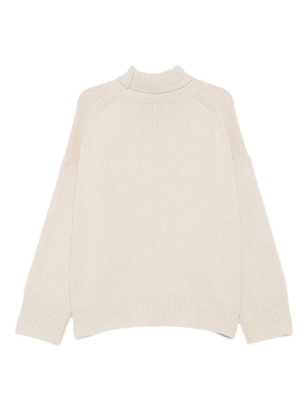 Maglione William a collo alto écru 
