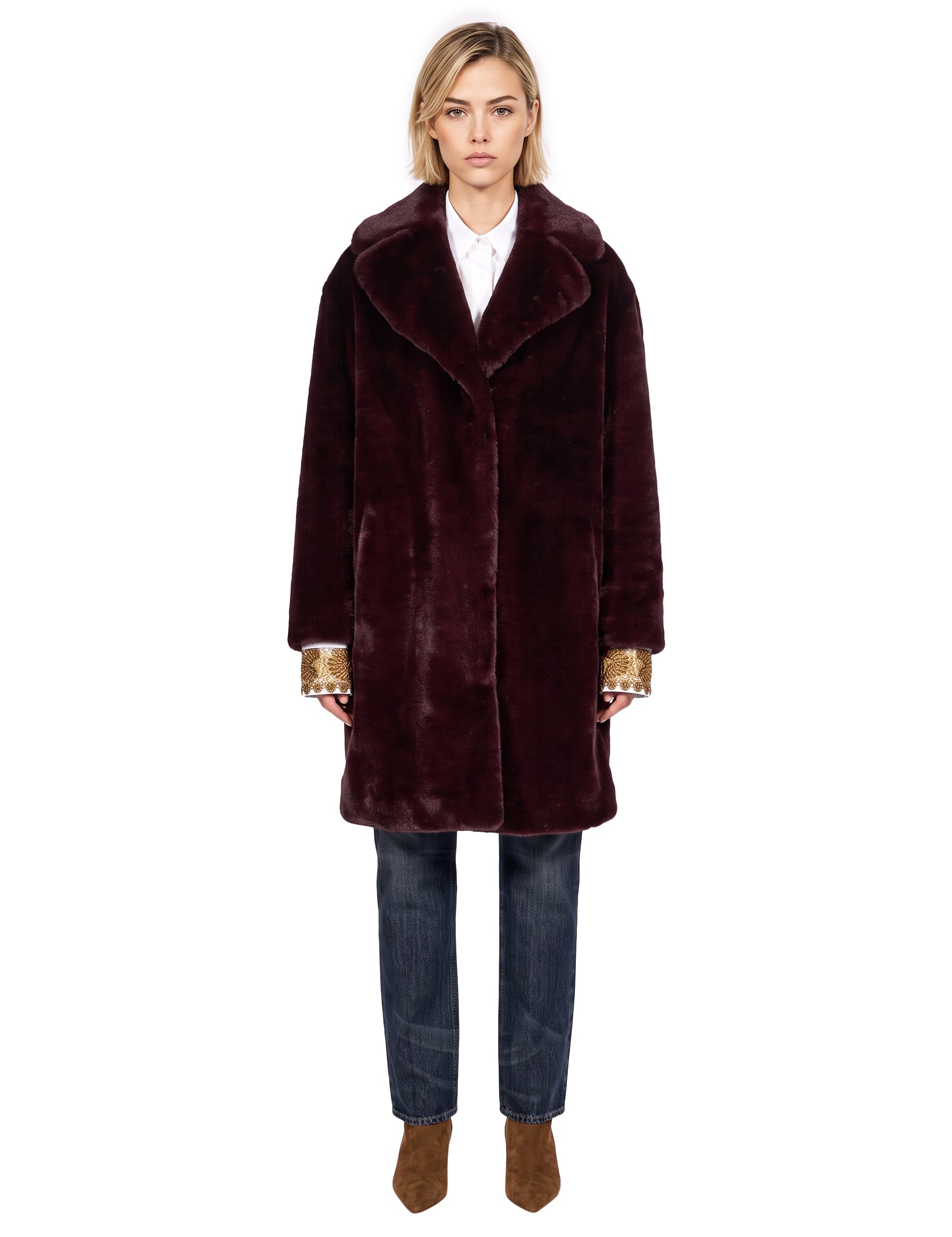 Cappotto Camille Cocoon in viola 