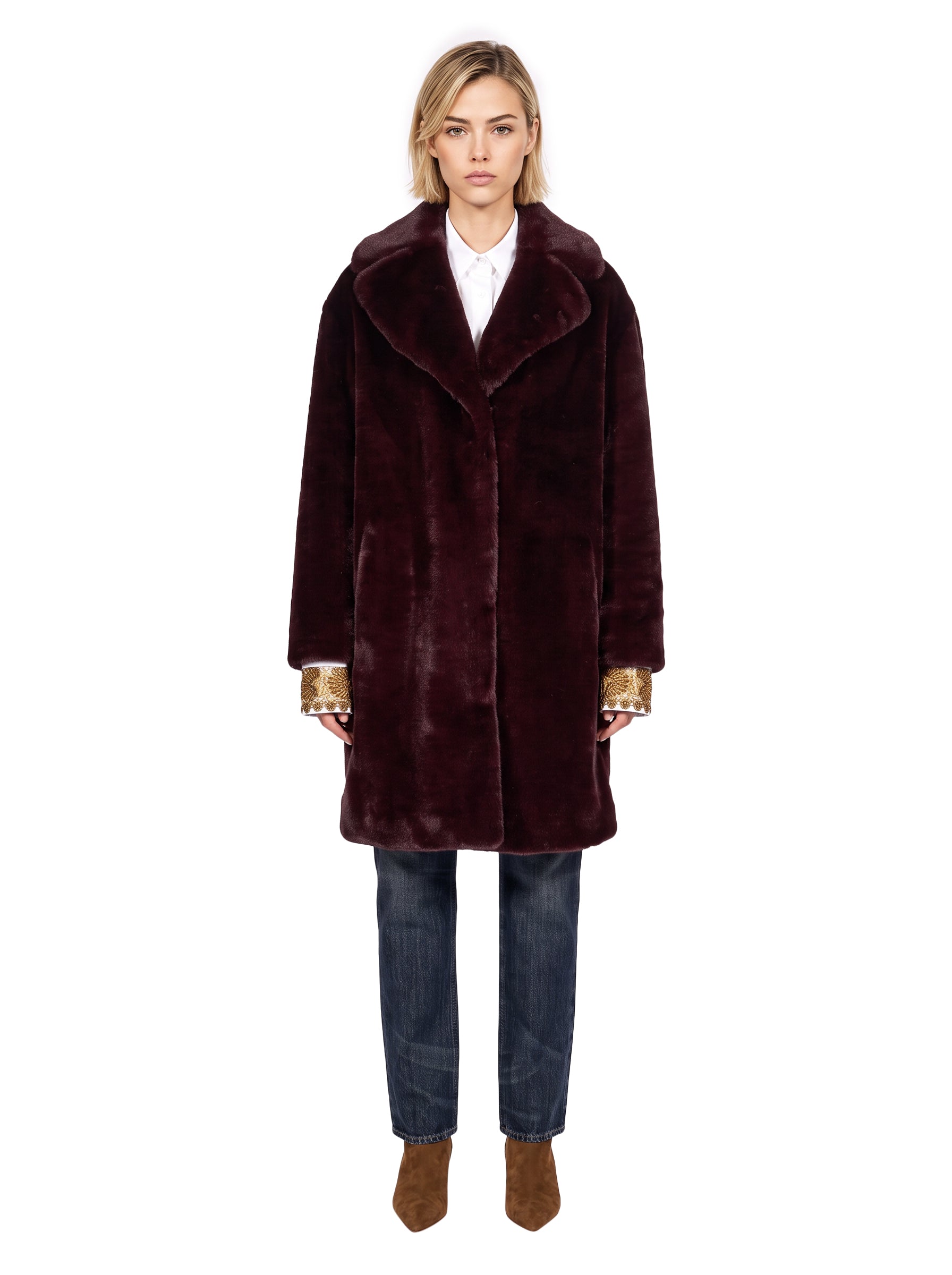 Cappotto Camille Cocoon in viola 