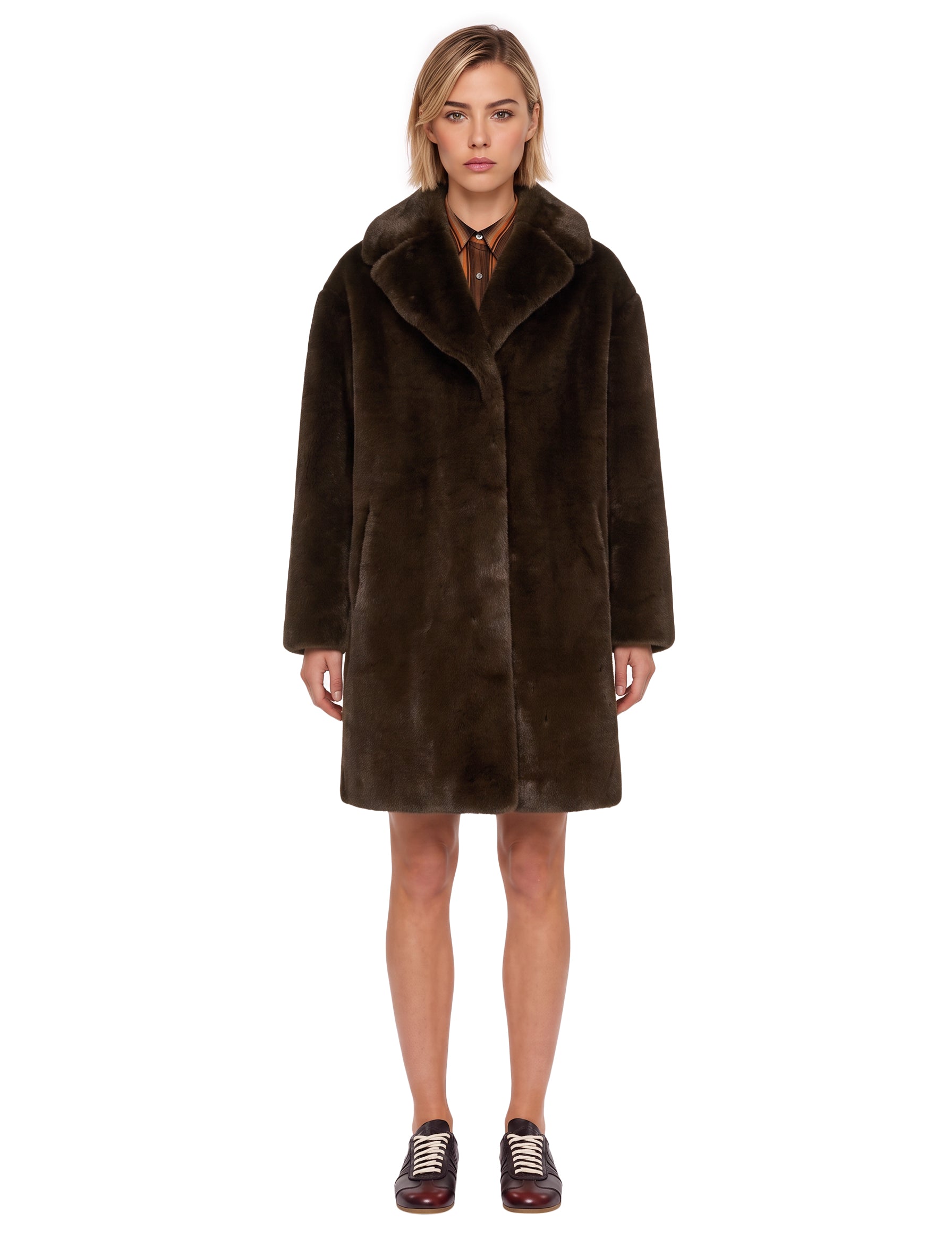Cappotto Camille Cocoon in marrone 