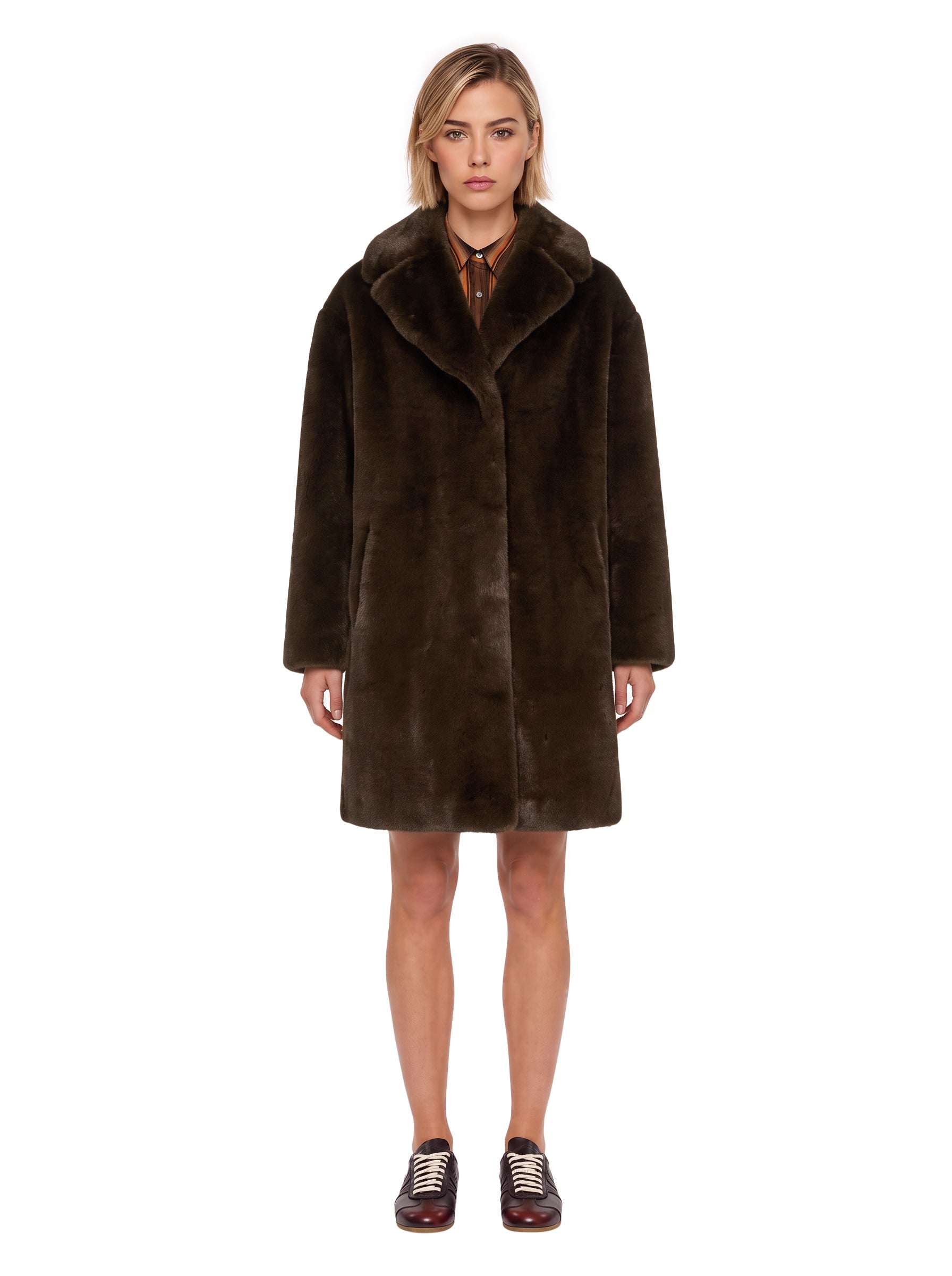 Cappotto Camille Cocoon in marrone 