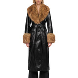Cappotto lungo Estella in nero 