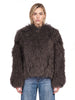 Giacca dritta eco pelliccia