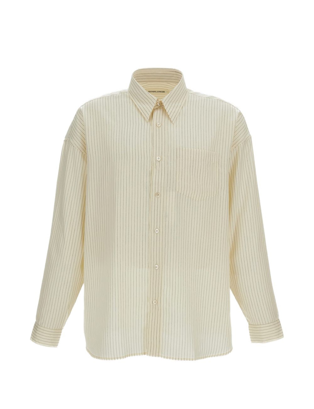 Camicia oversize a righe in giallo 