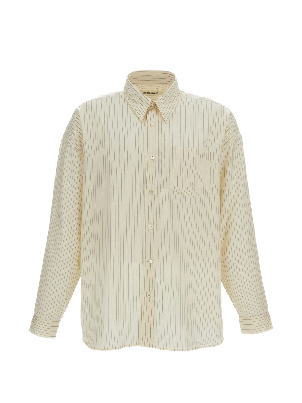 Camicia oversize a righe in giallo 
