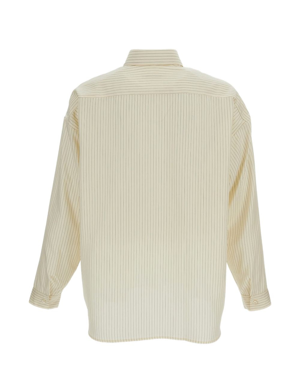 Camicia oversize a righe in giallo 