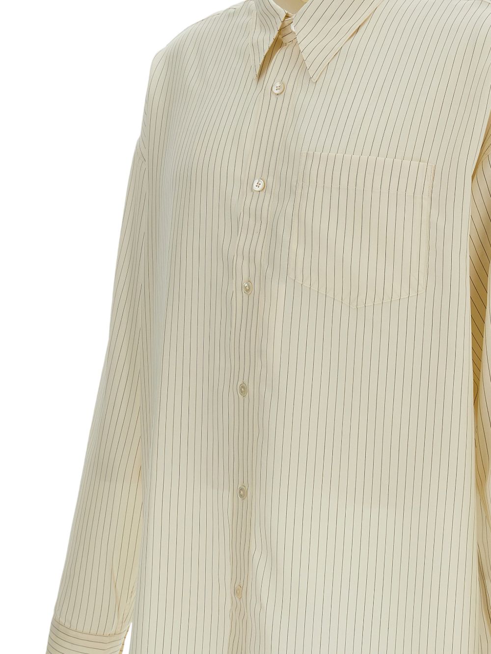 Camicia oversize a righe in giallo 