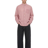 Camicia oversize con taschino in rosa 