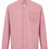 Camicia oversize con taschino in rosa 