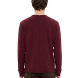 T-shirt a maniche lunghe in bordeaux 