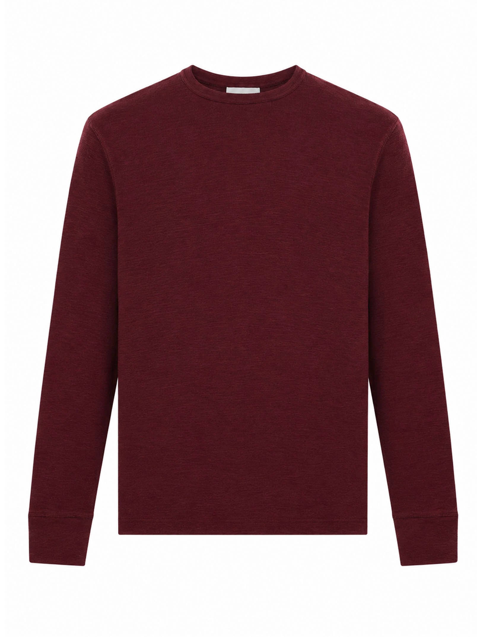 T-shirt a maniche lunghe in bordeaux 