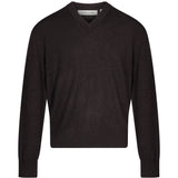 Maglione con scollo a V in marrone 