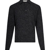 Polo a manica lunga in nero 