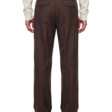 Pantaloni con pinces in marrone 