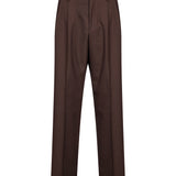 Pantaloni con pinces in marrone 