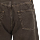 Jeans a gamba dritta in marrone 
