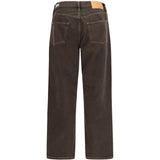 Jeans a gamba dritta in marrone 