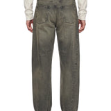 Jeans wide twist in grigio 