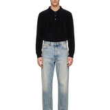 Jeans a gamba dritta in blu 