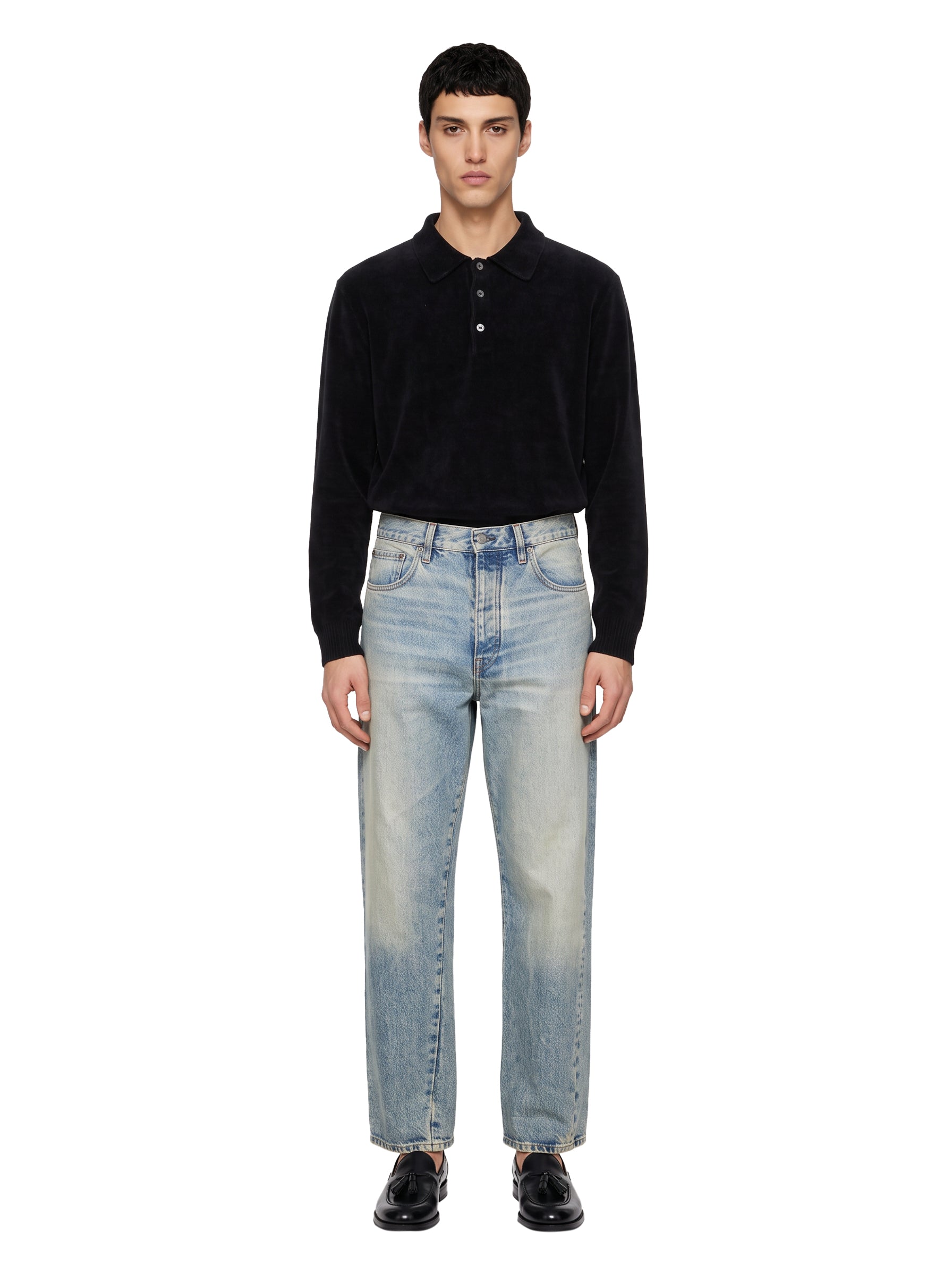 Jeans a gamba dritta in blu 