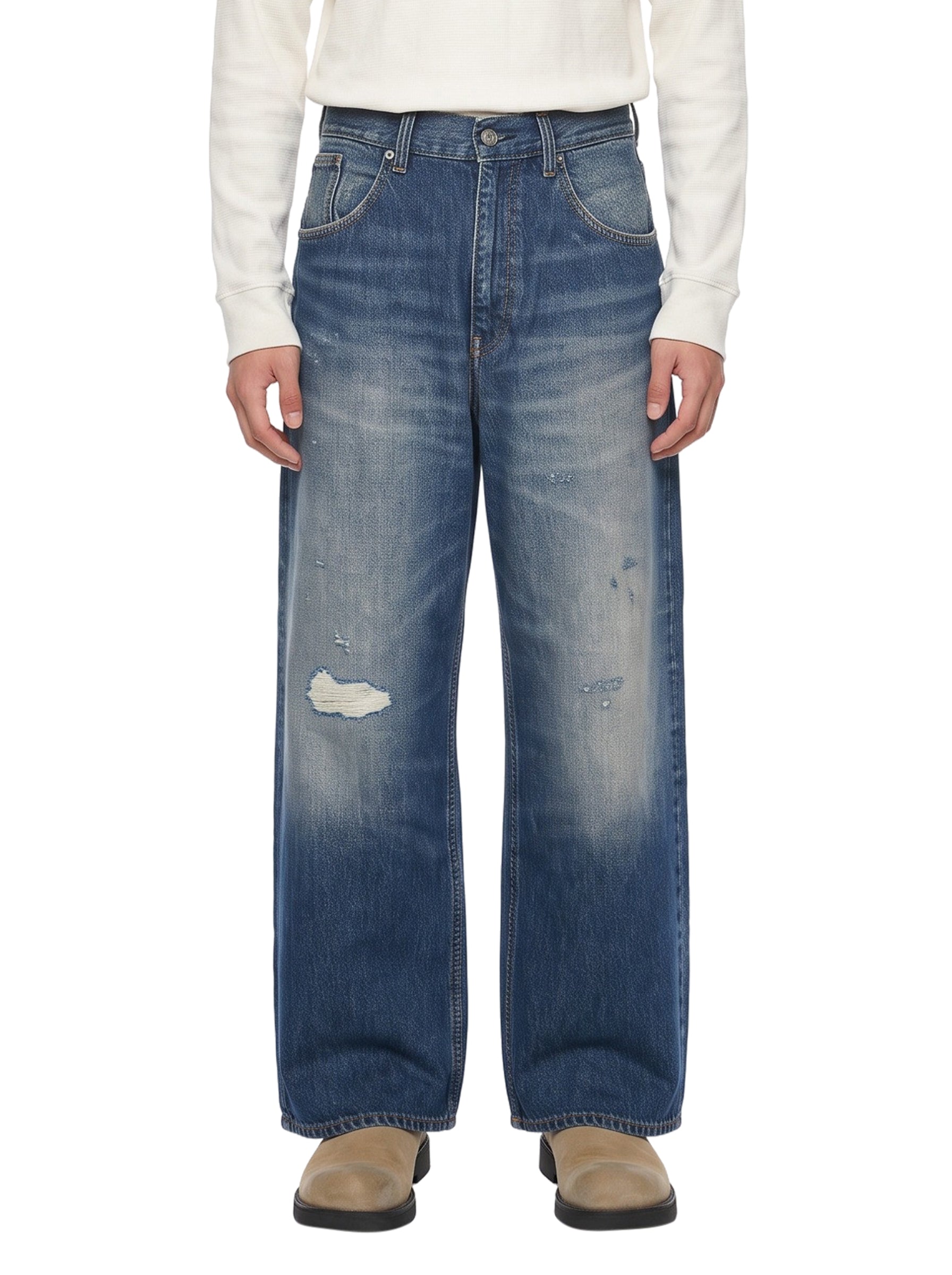 Jeans super wide in blu 