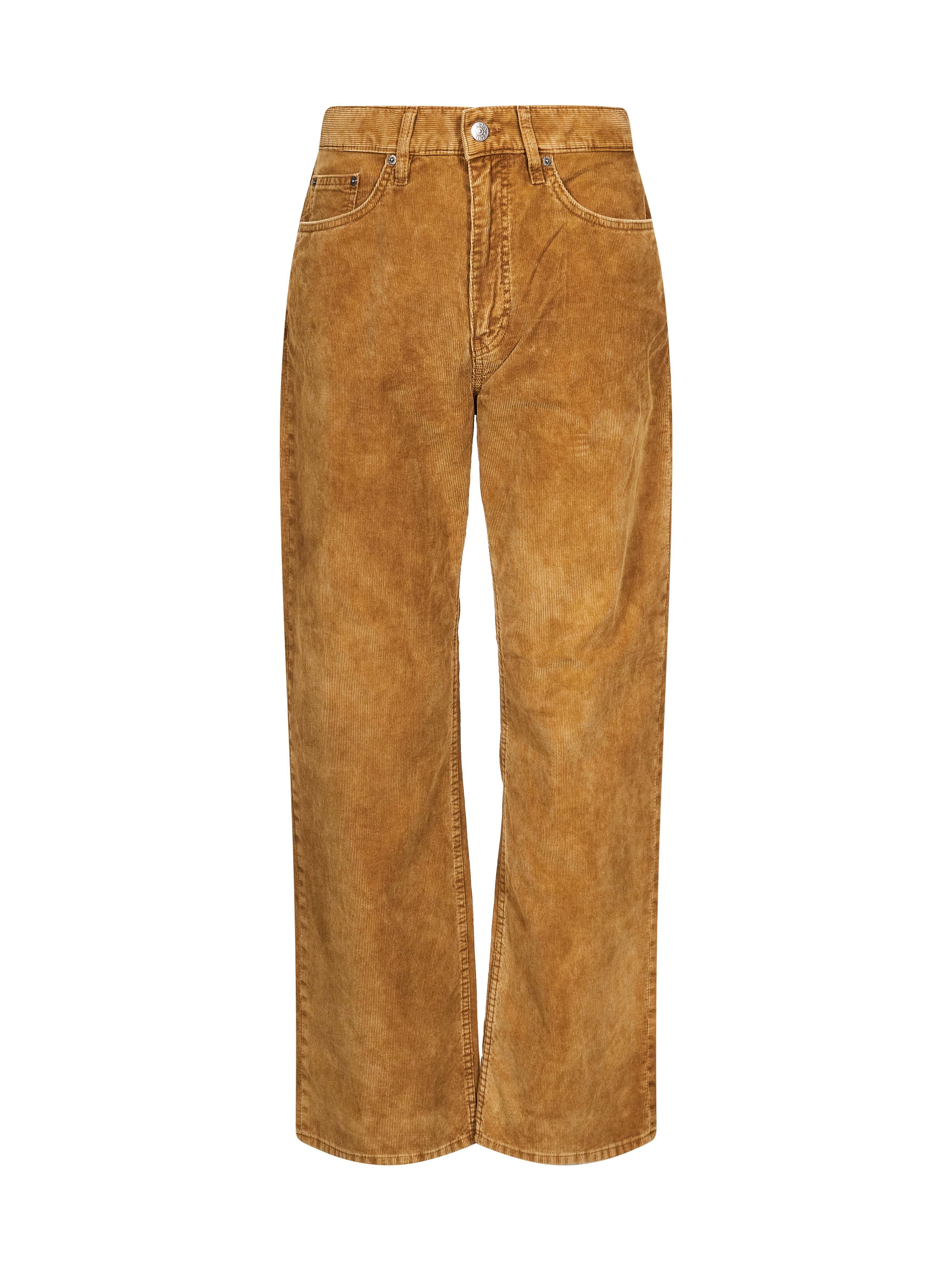 Jeans relaxed boot in velluto in marrone 