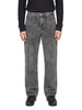 Relaxed boot jeans in grey velvet