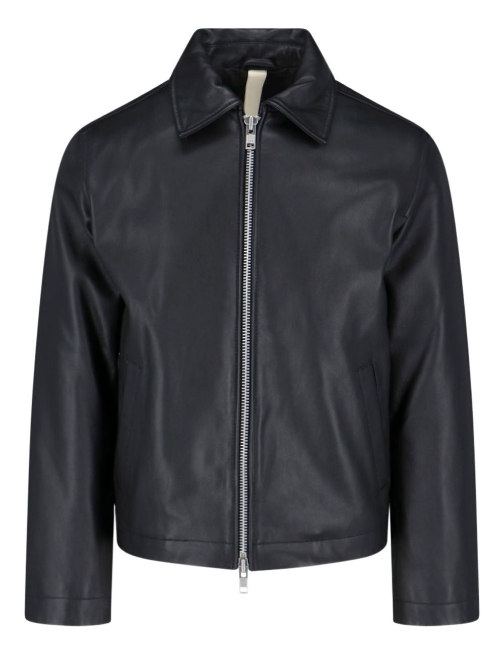 Giacca in pelle con zip in nero Sunflower - uomo 