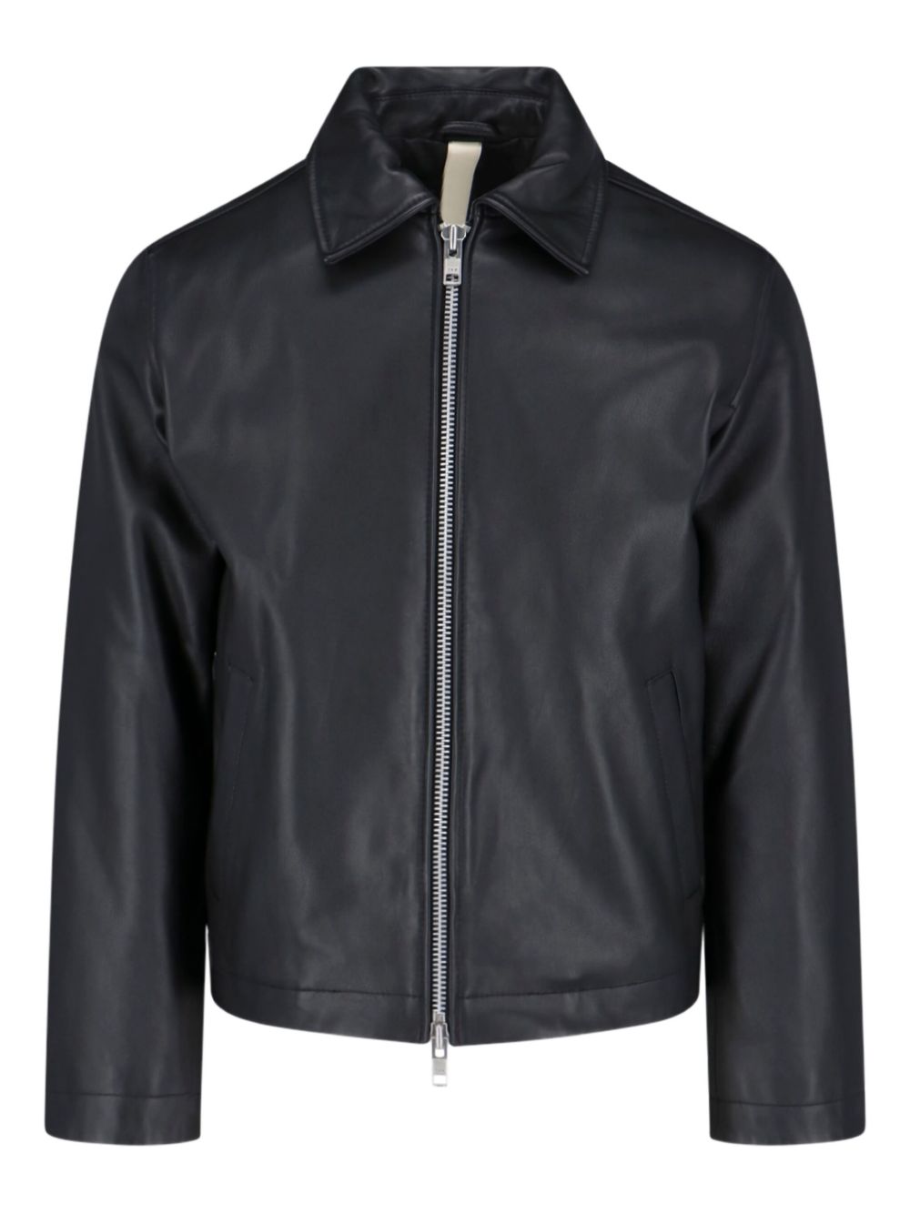 Giacca in pelle con zip in nero Sunflower - uomo 