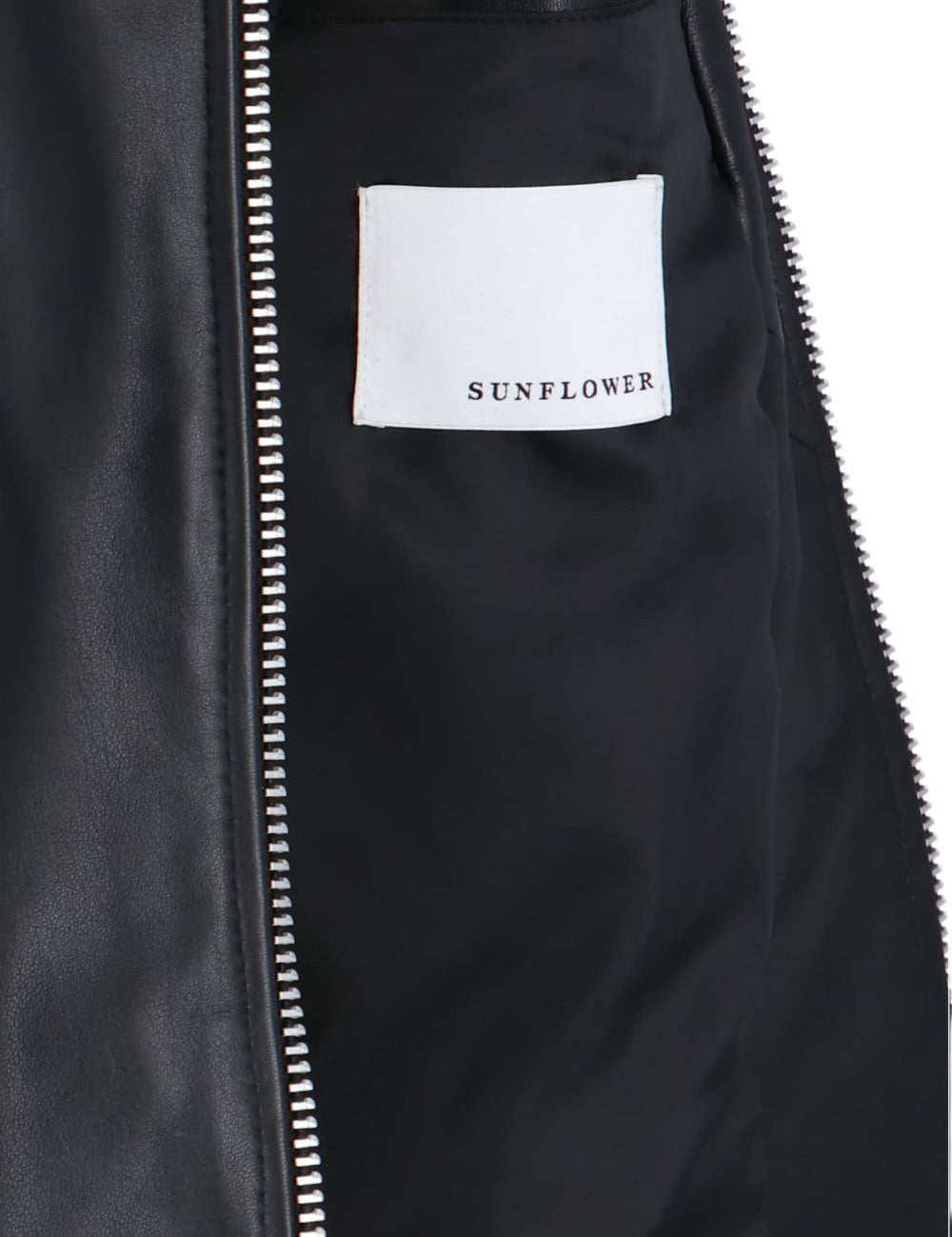 Giacca in pelle con zip in nero Sunflower - uomo 