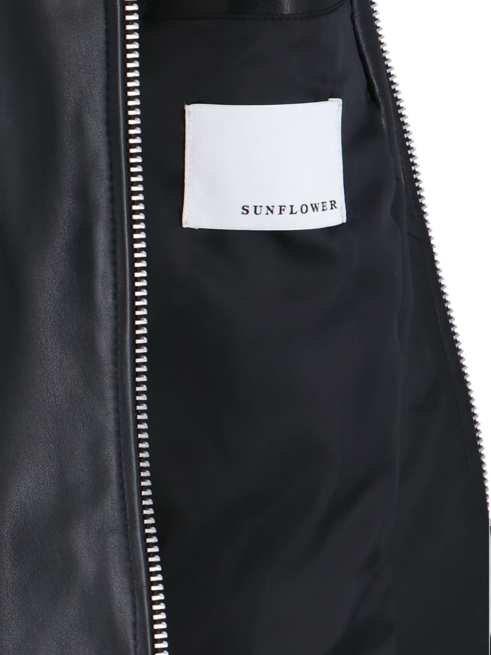 Giacca in pelle con zip in nero Sunflower - uomo 