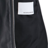 Giacca in pelle con zip in nero Sunflower - uomo 