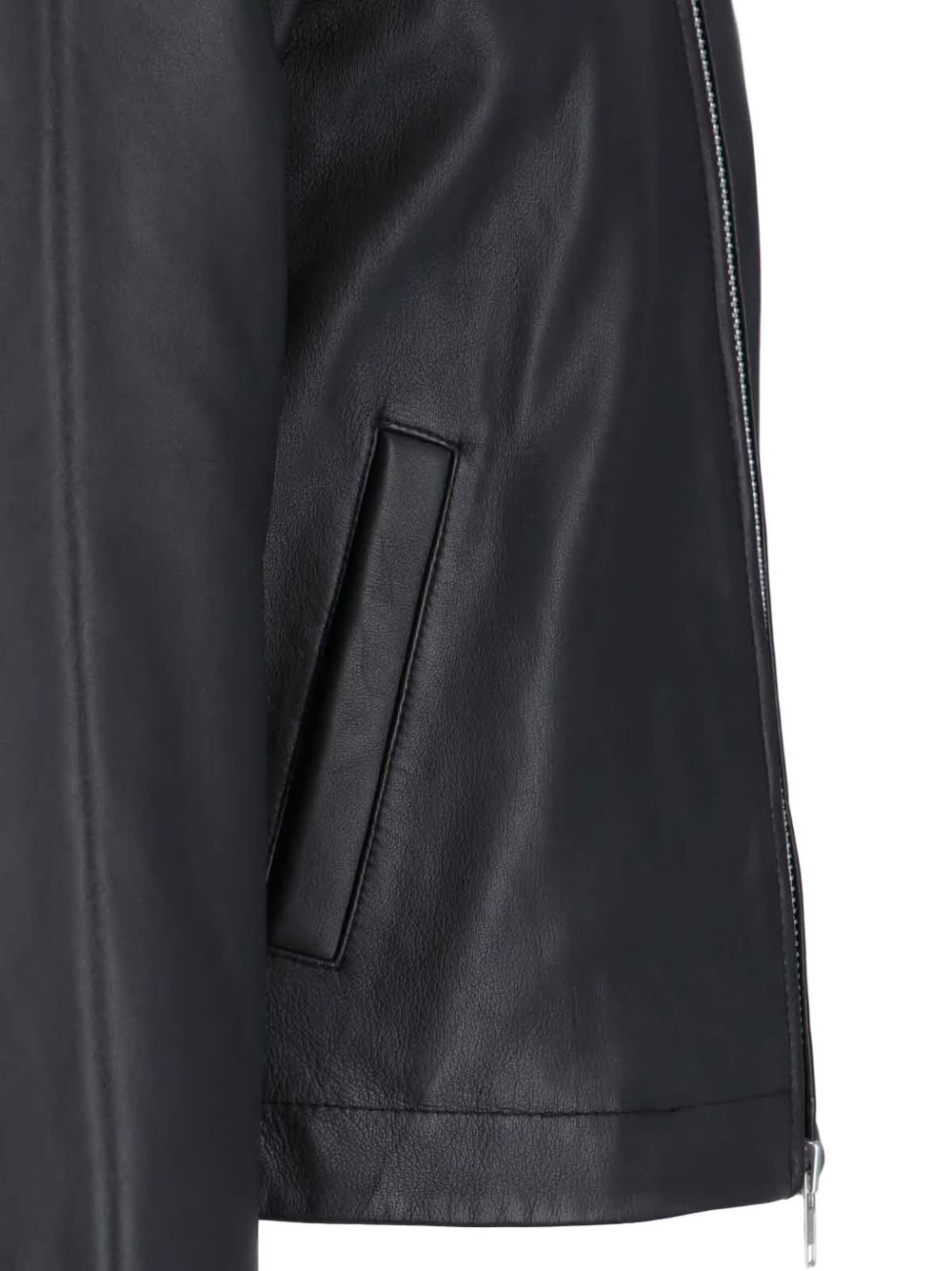 Giacca in pelle con zip in nero Sunflower - uomo 