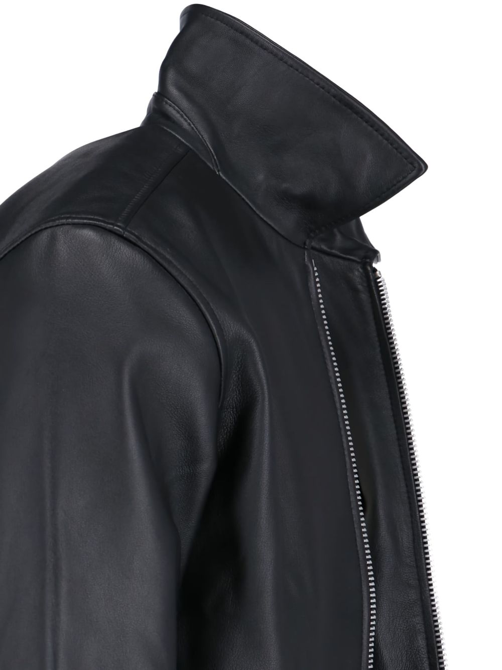 Giacca in pelle con zip in nero Sunflower - uomo 