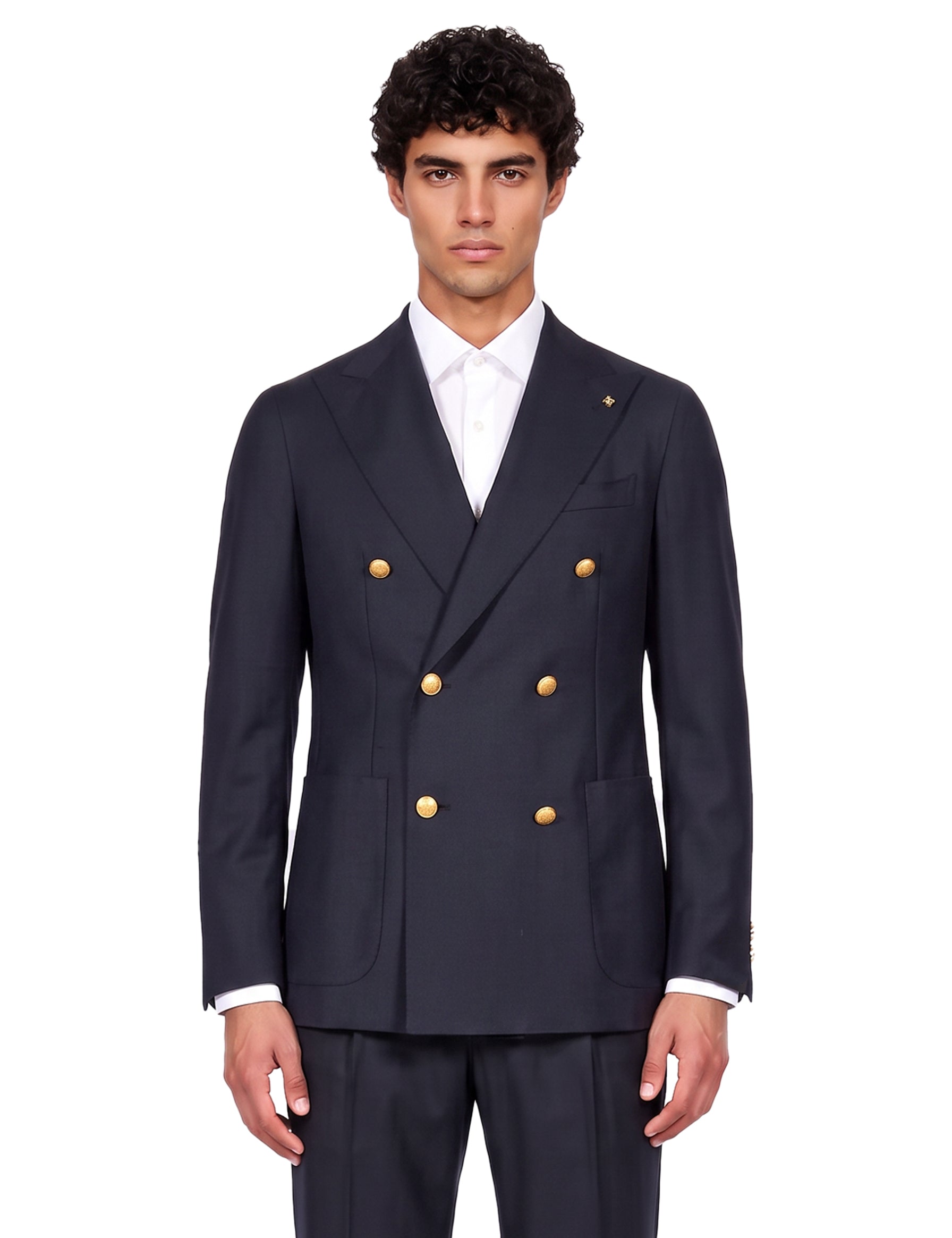 Blazer doppiopetto in blu 