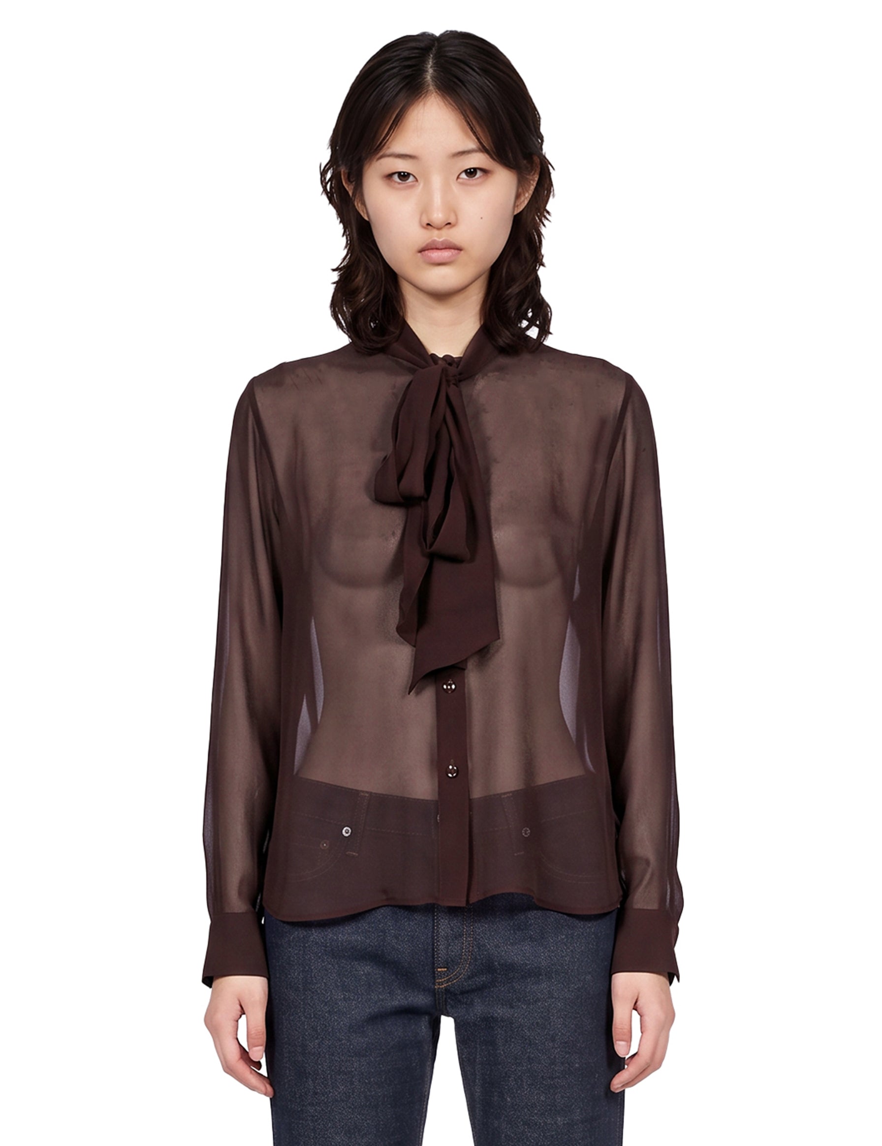 Camicia Eva in marrone 