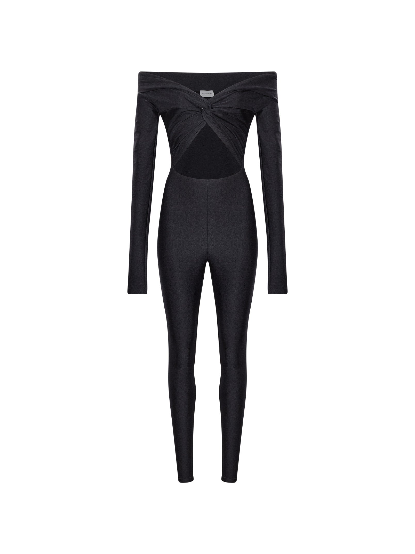 Tuta con spalle scoperte Kendall in nero 