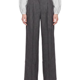 Pantaloni a vita alta nathalie in grigio 