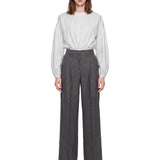 Pantaloni a vita alta nathalie in grigio 