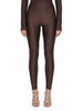 Leggings lucidi Holly '80s in marrone