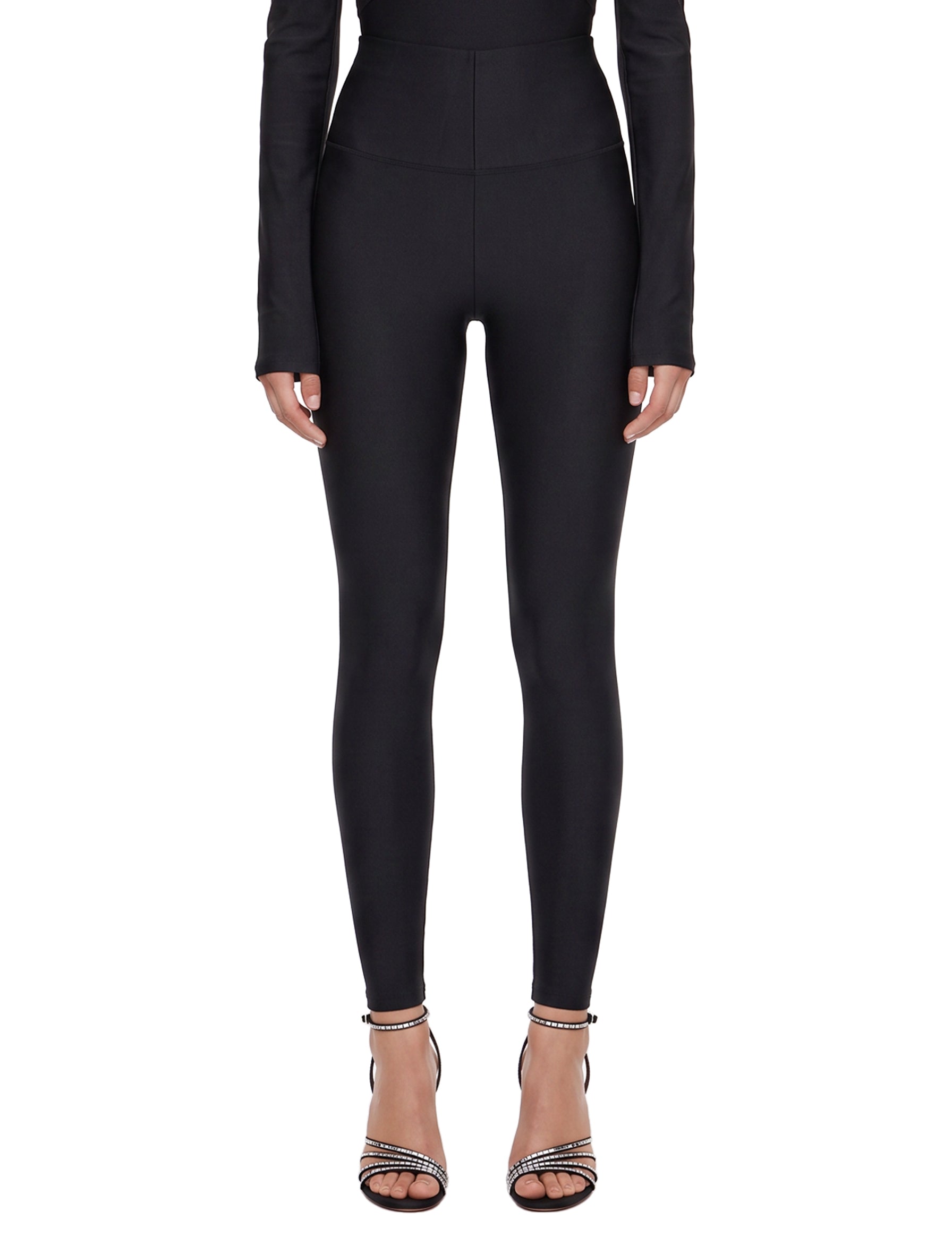 Leggings lucidi Holly '80s in nero 