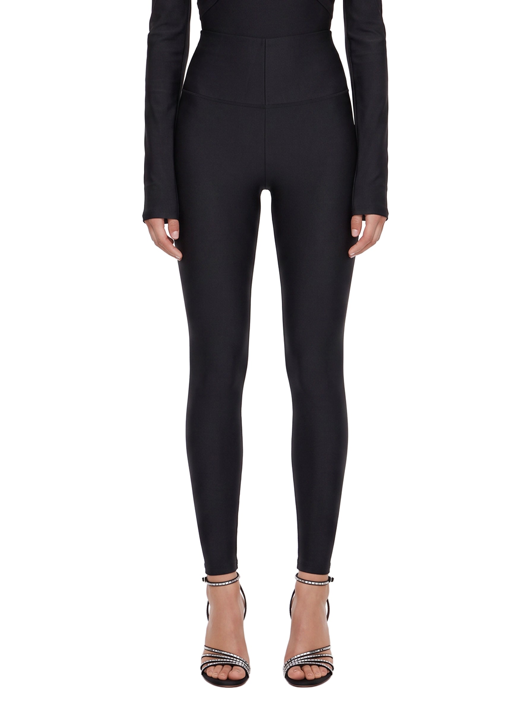 Leggings lucidi Holly '80s in nero 