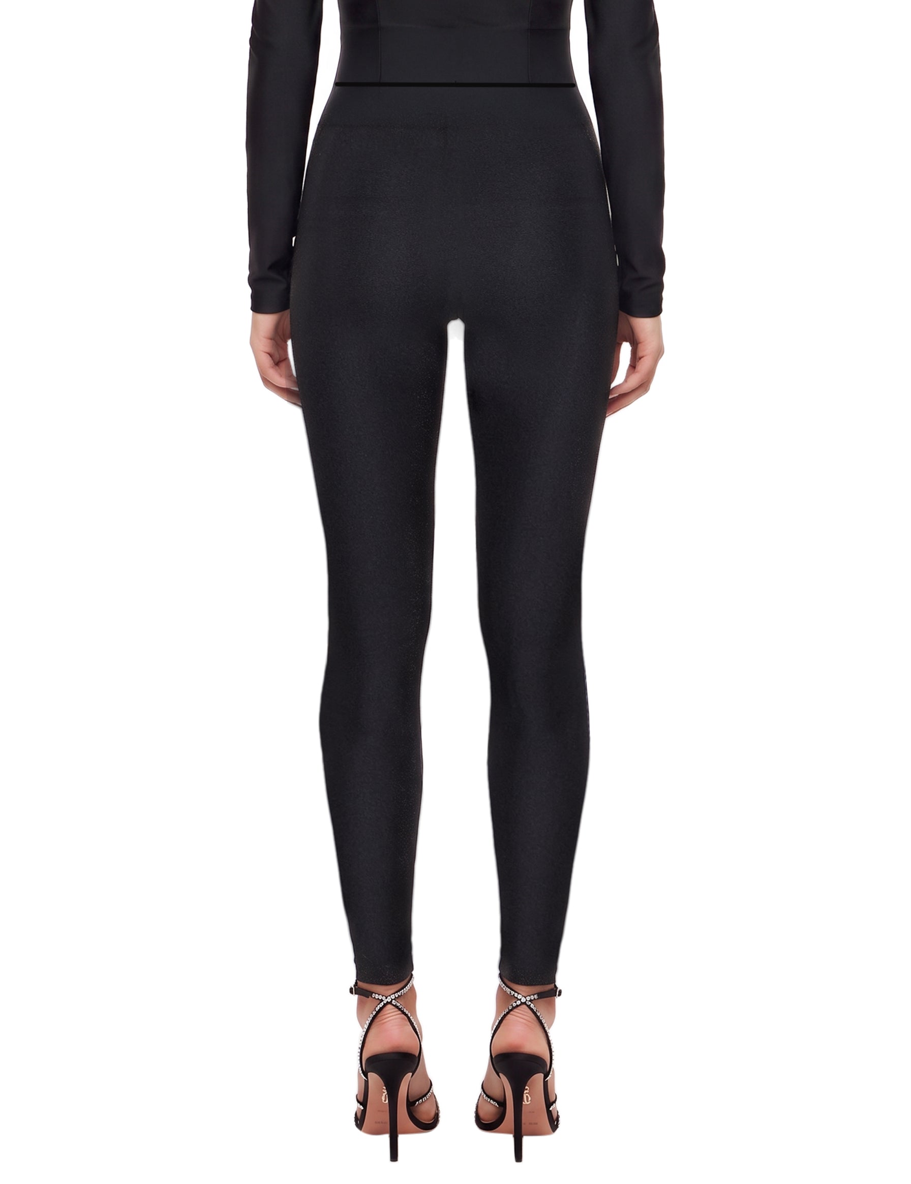 Leggings lucidi Holly '80s in nero 