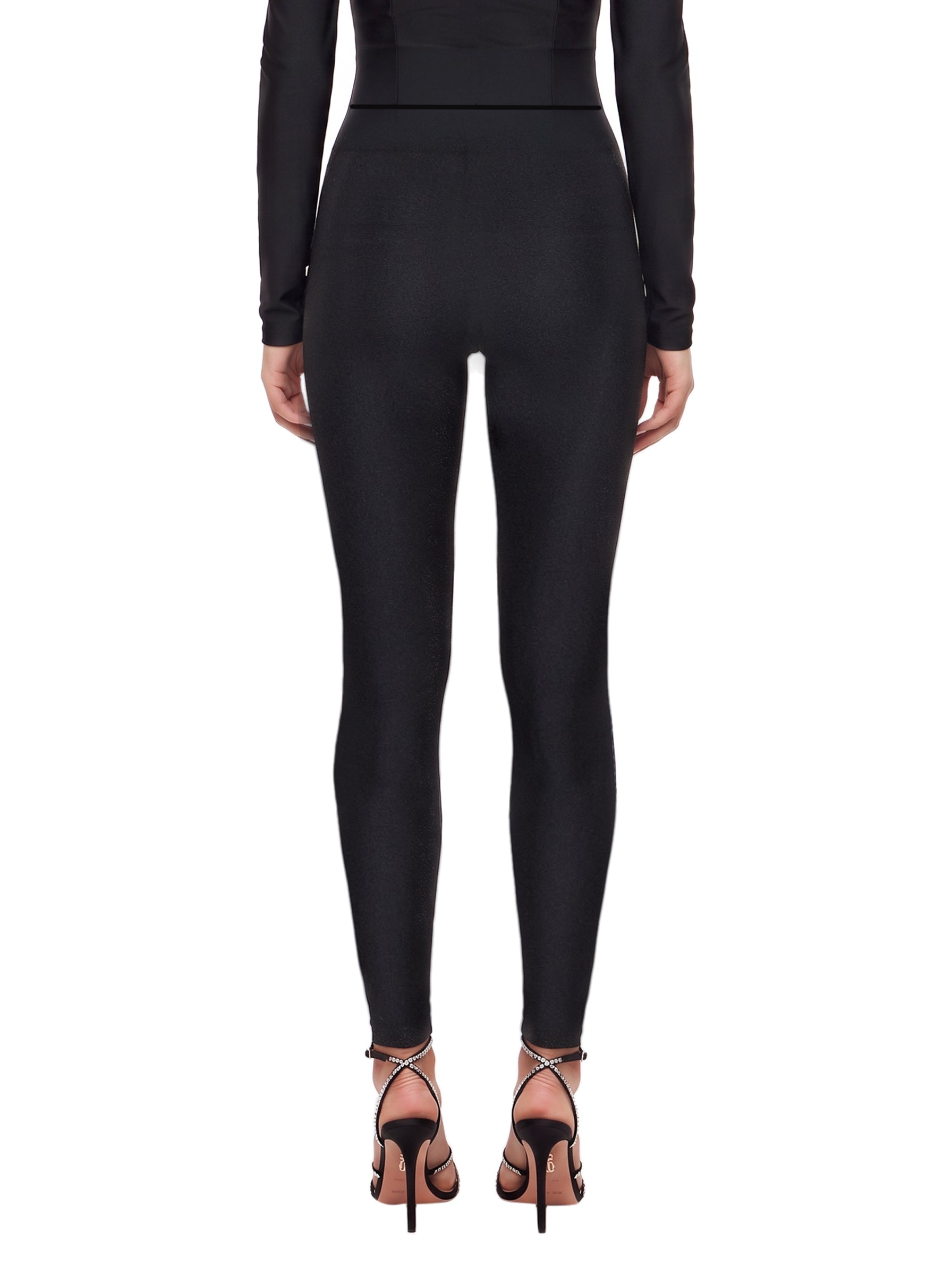 Leggings lucidi Holly '80s in nero 