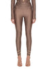 Leggings a vita alta con finitura lucida vicky in beige