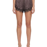 Shorts con dettaglio in pzzo Lune in bordeaux 