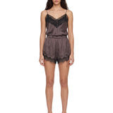 Shorts con dettaglio in pzzo Lune in bordeaux 