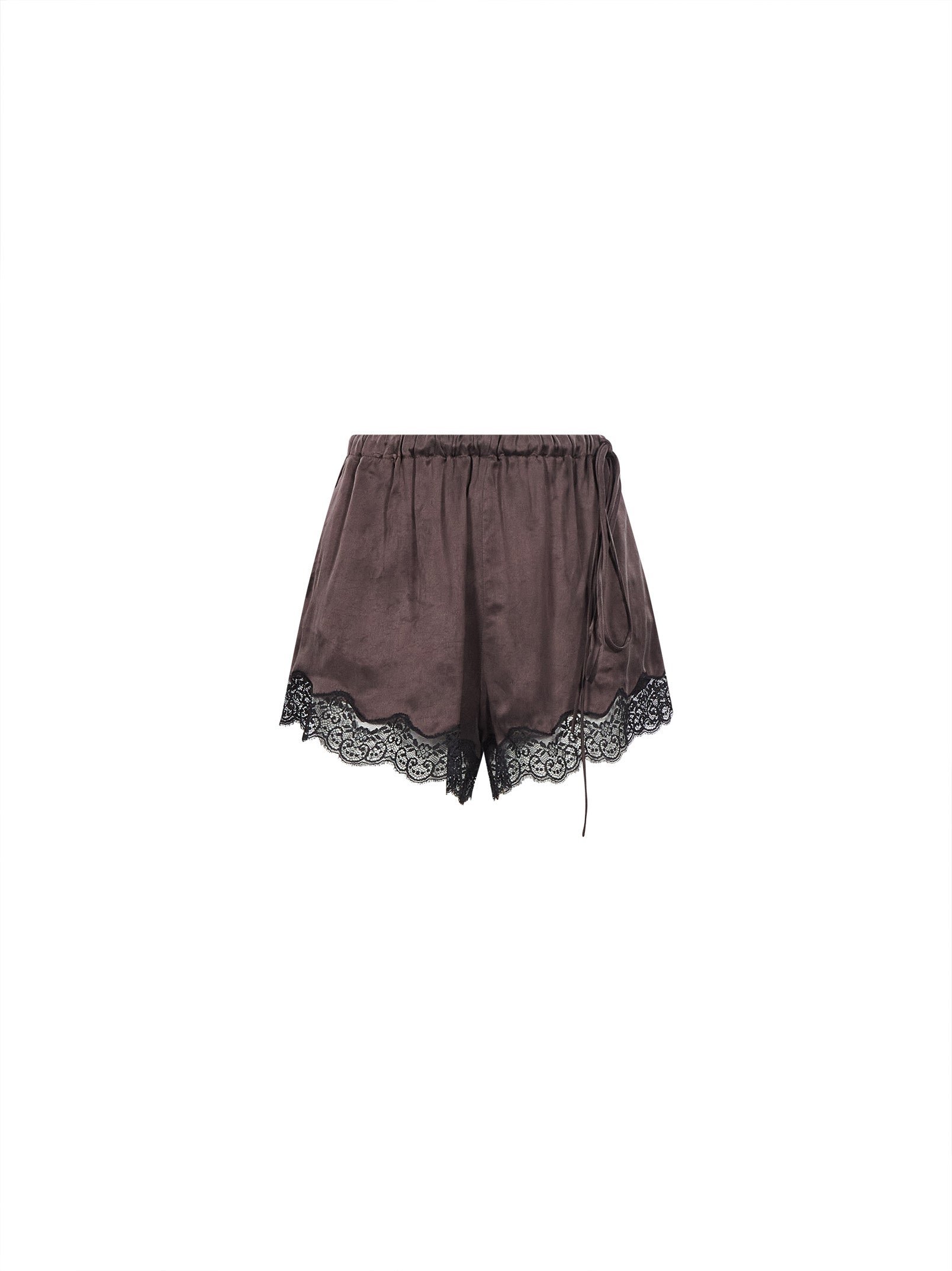 Shorts con dettaglio in pzzo Lune in bordeaux 